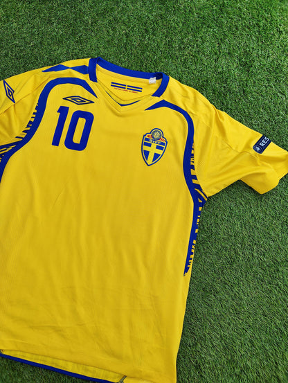 Zlatan Ibrahimović Str. M Sverige Hjemmebanetrøje (Euro 2008)