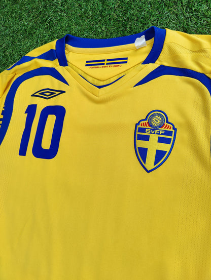 Zlatan Ibrahimović Str. M Sverige Hjemmebanetrøje (Euro 2008)