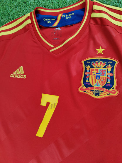 David Villa Str. Medium (M) Spanien Hjemmebanetrøje (Euro 2012)