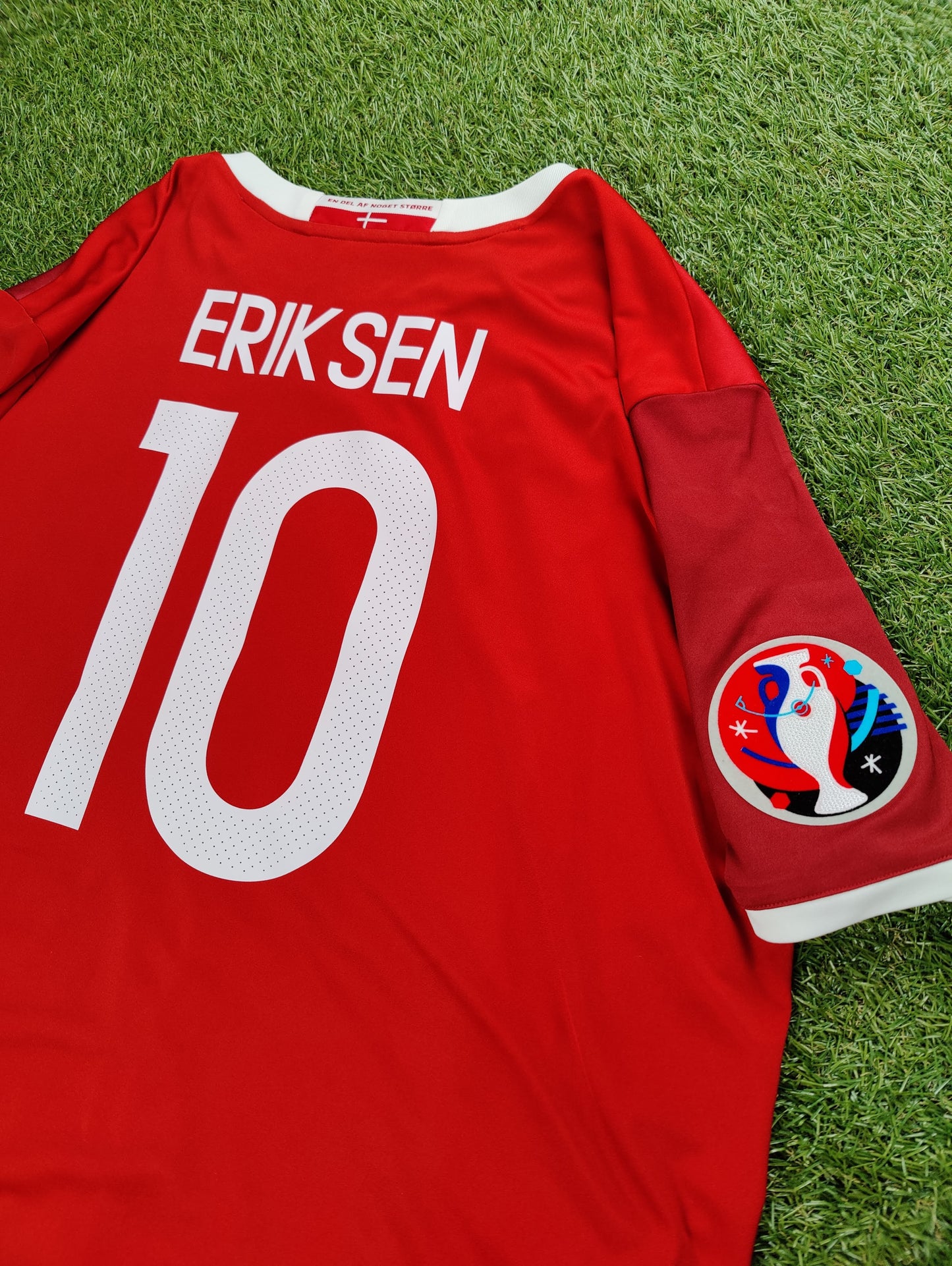 Christian Eriksen Str. XXL Danmark Hjemmebanetrøje (Euro 2016-kvalifikation)