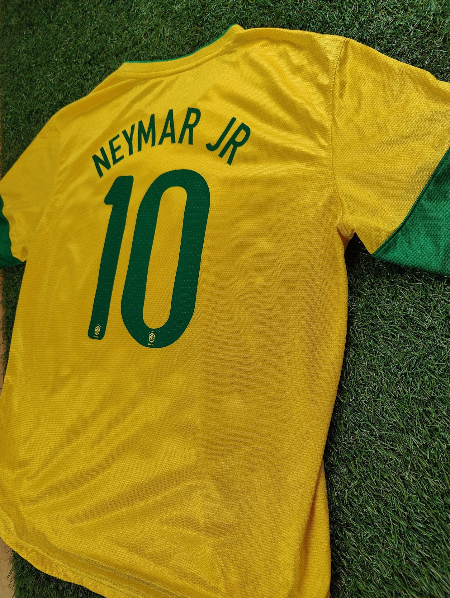 Neymar Jr. Str. XL Brasilien Hjemmebanetrøje (2013)