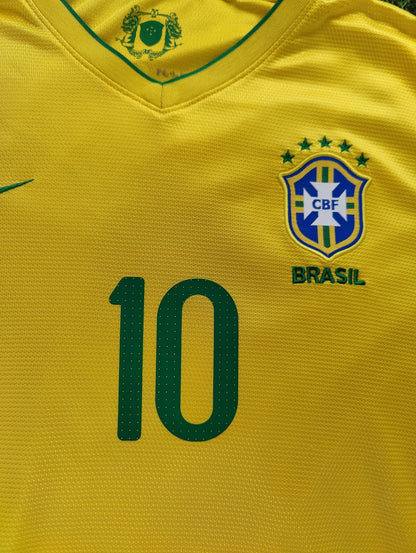 Neymar Jr. Str. XL Brasilien Hjemmebanetrøje (2013)