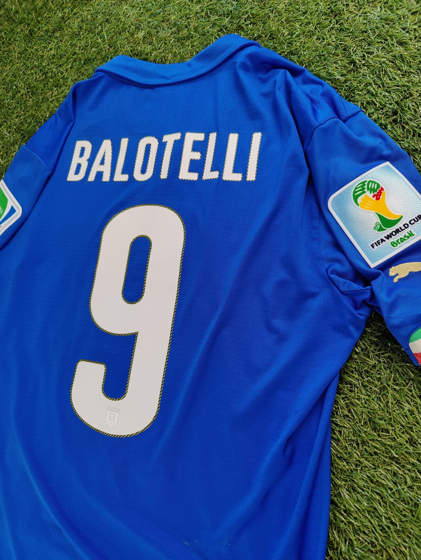 Mario Balotelli Str. M Italien Hjemmebanetrøje (VM 2014)