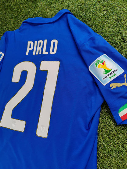 Andrea Pirlo Str. M Italien Hjemmebanetrøje (VM 2014)