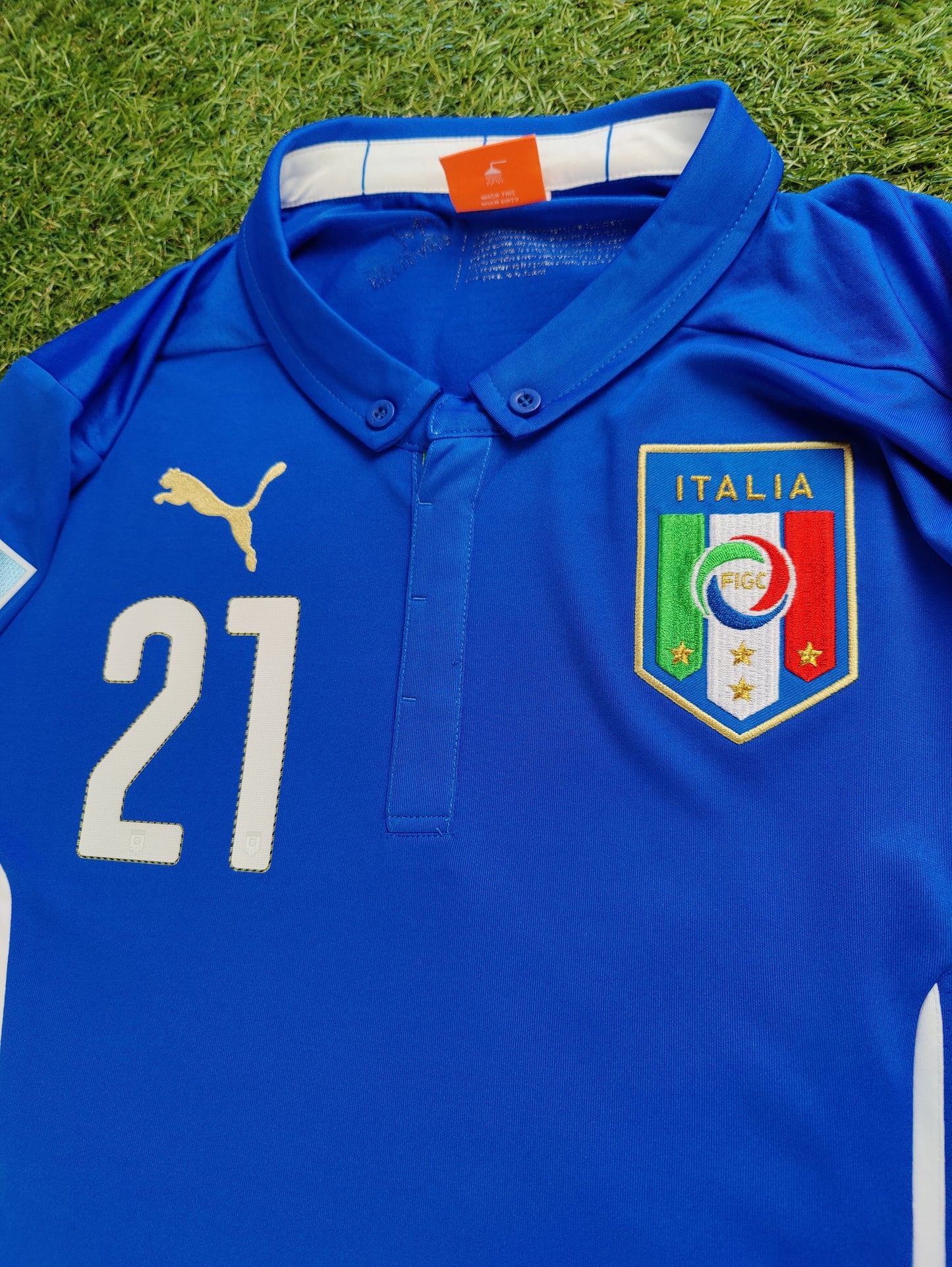 Andrea Pirlo Str. M Italien Hjemmebanetrøje (VM 2014)