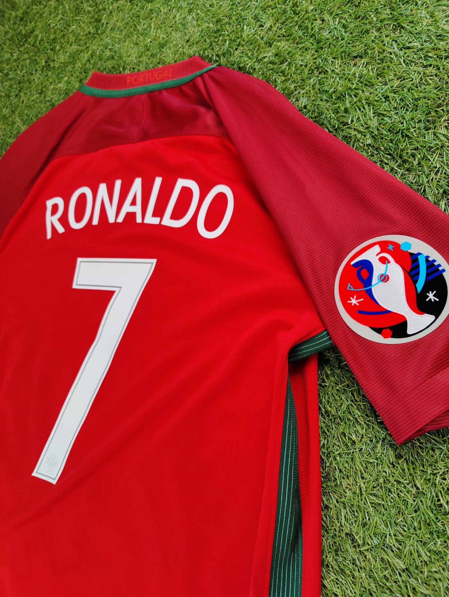 Cristiano Ronaldo Str. L Portugal Hjemmebanetrøje (Euro 2016)