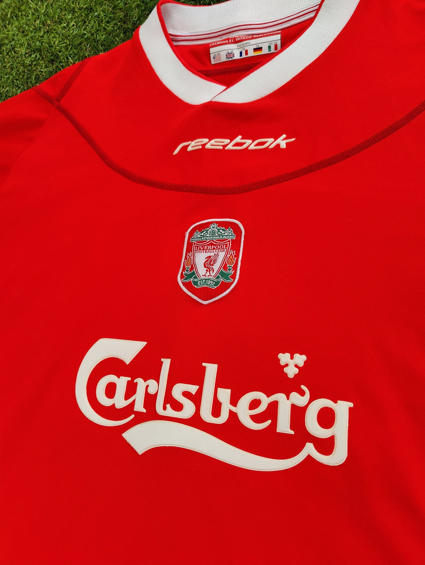 Emile Heskey Str. XXL Liverpool Hjemmebanetrøje (2002/03)