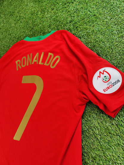 Cristiano Ronaldo Str. M Portugal Hjemmebanetrøje (Euro 2008)