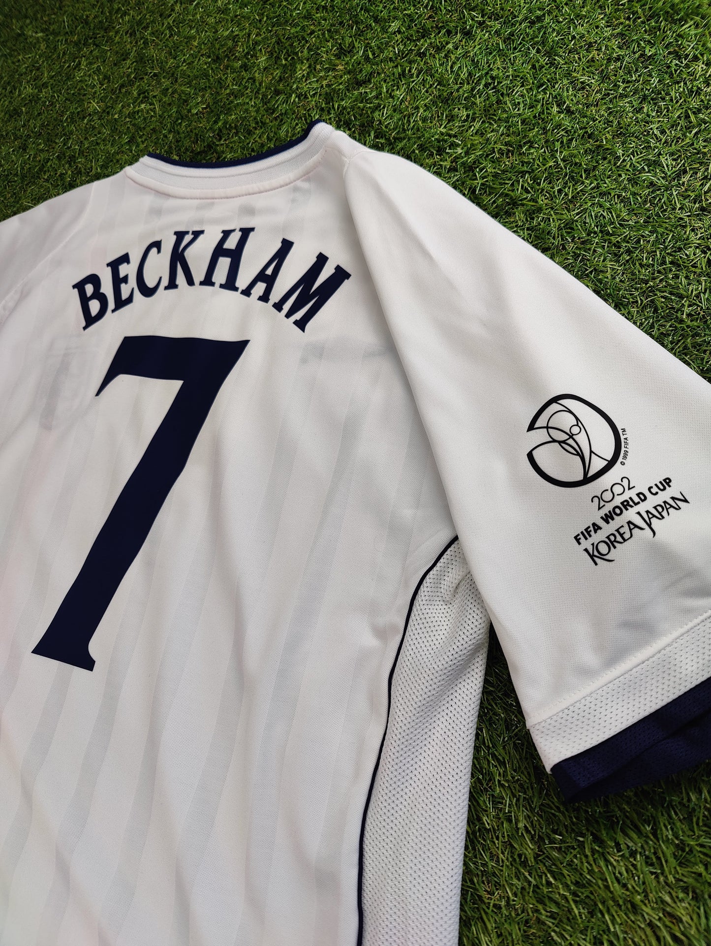 David Beckham Str. XL England Hjemmebanetrøje (VM 2002)