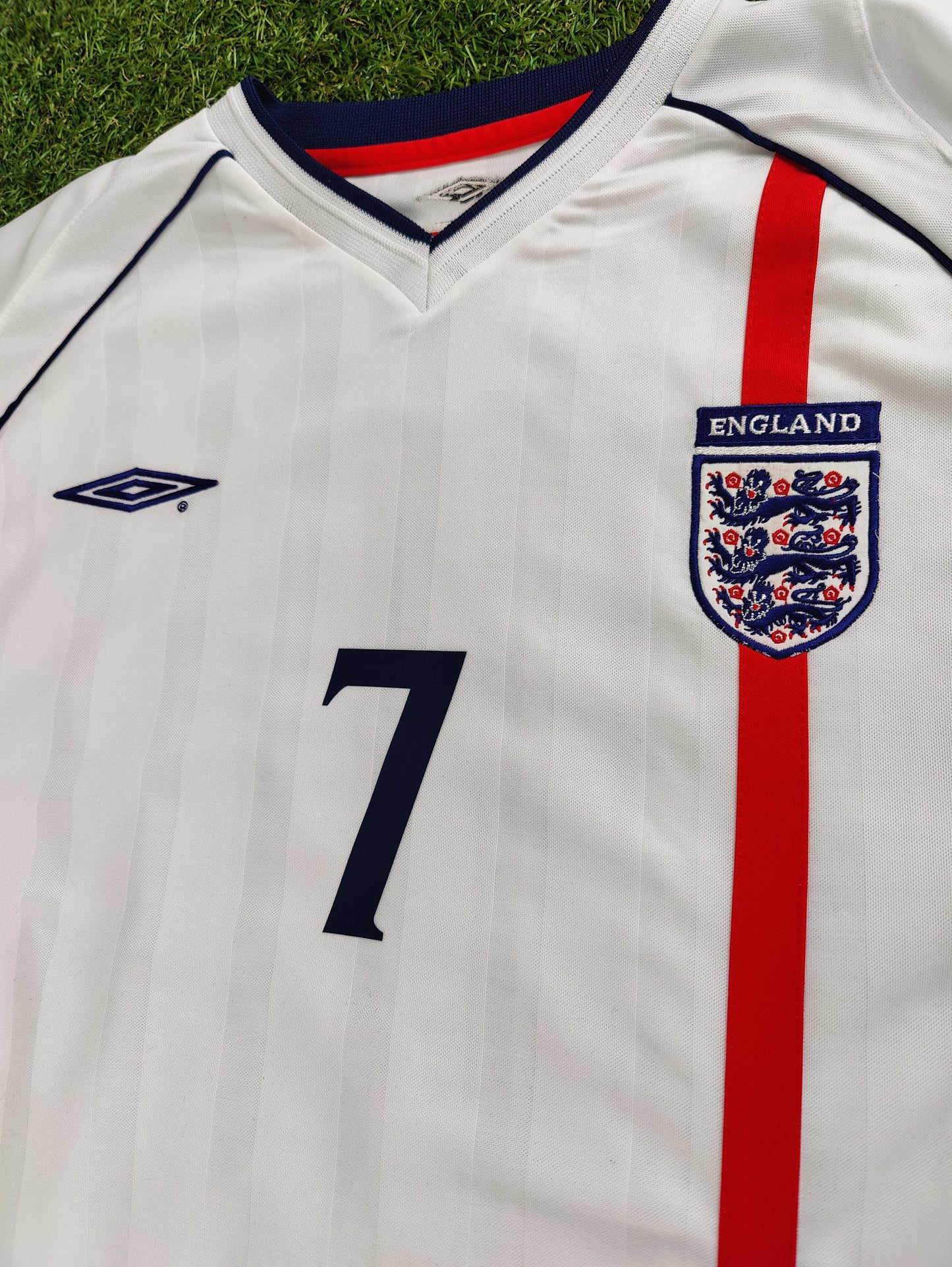 David Beckham Str. XL England Hjemmebanetrøje (VM 2002)