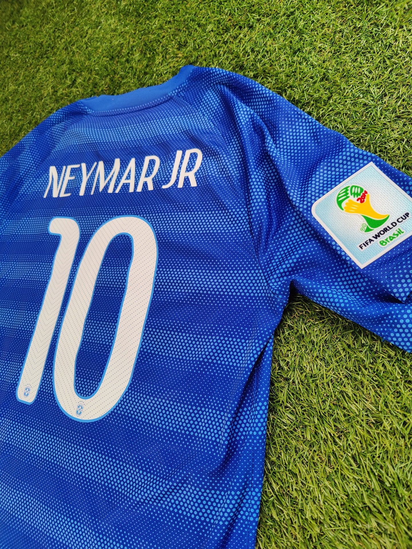 Neymar Jr. Str. L Brasilien Udebanetrøje (VM 2014)