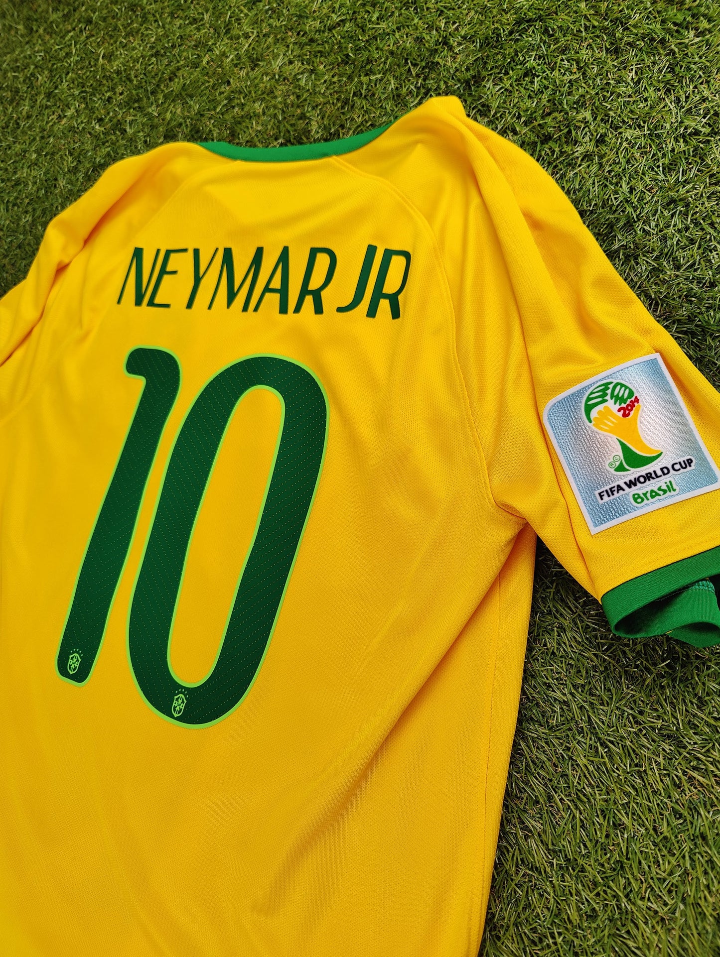 Neymar Jr. Str. M Brasilien Hjemmebanetrøje (VM 2014)