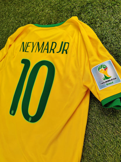 Neymar Jr. Str. M Brasilien Hjemmebanetrøje (VM 2014)