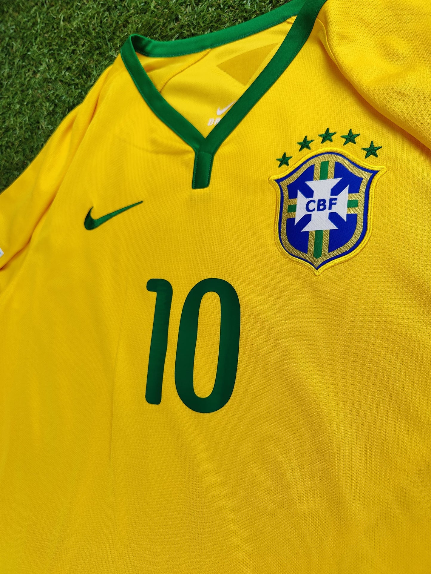 Neymar Jr. Str. M Brasilien Hjemmebanetrøje (VM 2014)
