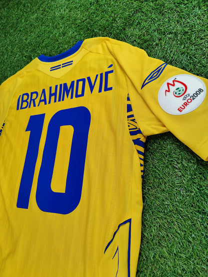 Zlatan Ibrahimović Str. M Sverige Hjemmebanetrøje (Euro 2008)