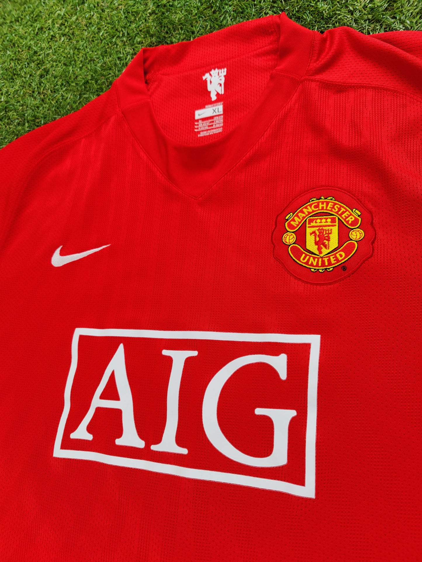 Cristiano Ronaldo Str. XL Manchester United Hjemmebanetrøje (2007/08)