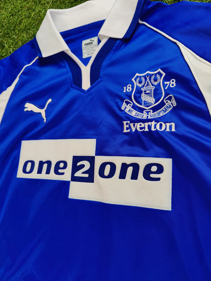 Thomas Gravesen Str. L Everton Hjemmebanetrøje (2001/02)
