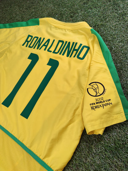 Ronaldinho Str. L Brasilien Hjemmebanetrøje (VM 2002)