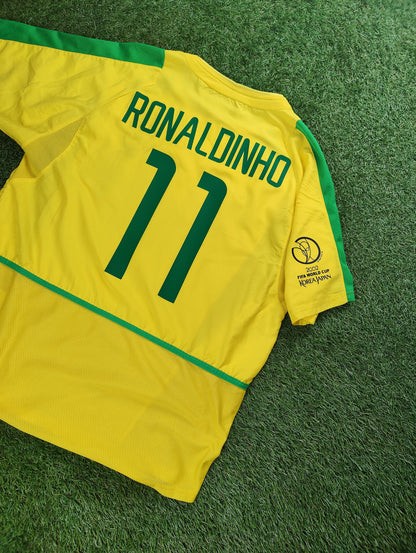 Ronaldinho Str. L Brasilien Hjemmebanetrøje (VM 2002)