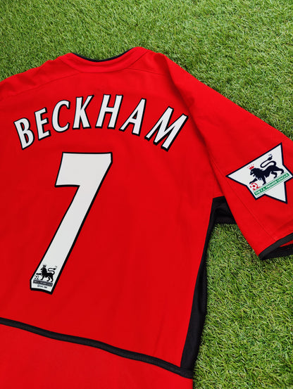 David Beckham Str. M Manchester United Hjemmebanetrøje (2002/03)