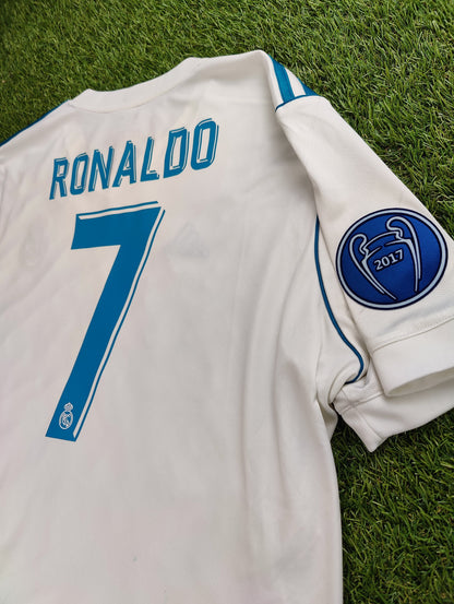 Cristiano Ronaldo Str. XL Real Madrid Hjemmebanetrøje (2017/18) Real Madrid vs Liverpool – 26. maj 2018
