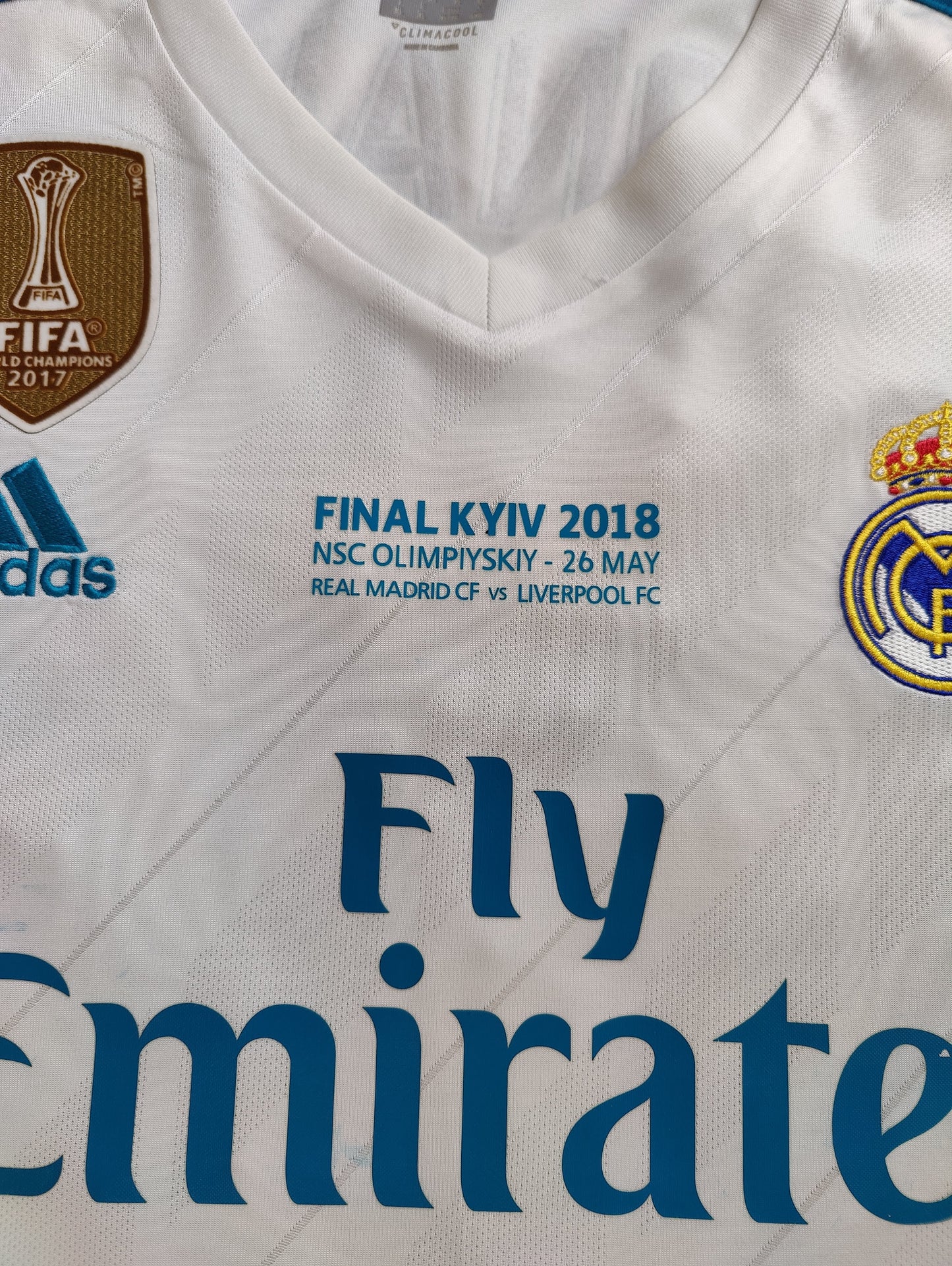 Cristiano Ronaldo Str. XL Real Madrid Hjemmebanetrøje (2017/18) Real Madrid vs Liverpool – 26. maj 2018