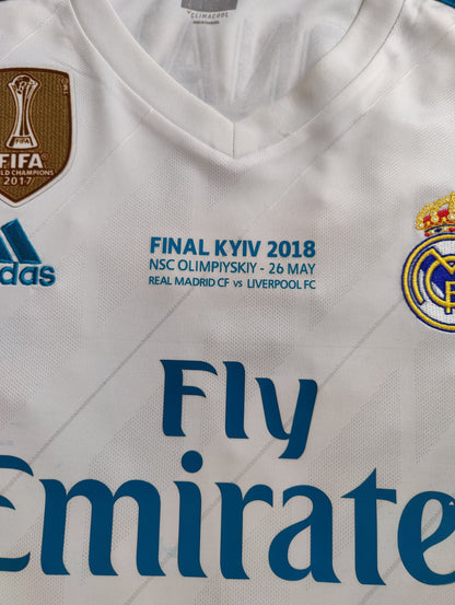 Cristiano Ronaldo Str. XL Real Madrid Hjemmebanetrøje (2017/18) Real Madrid vs Liverpool – 26. maj 2018