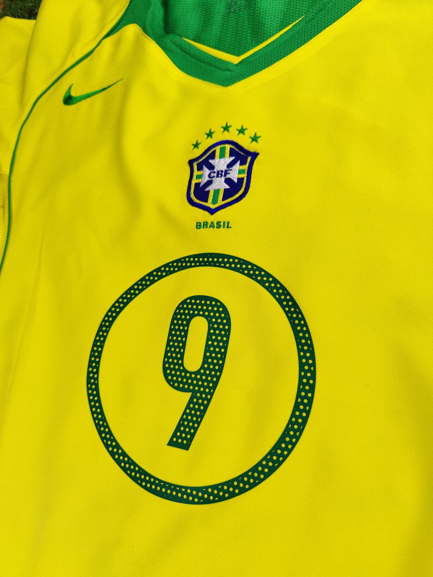 Ronaldo Nazário Str. L Brasilien Hjemmebanetrøje (2004)