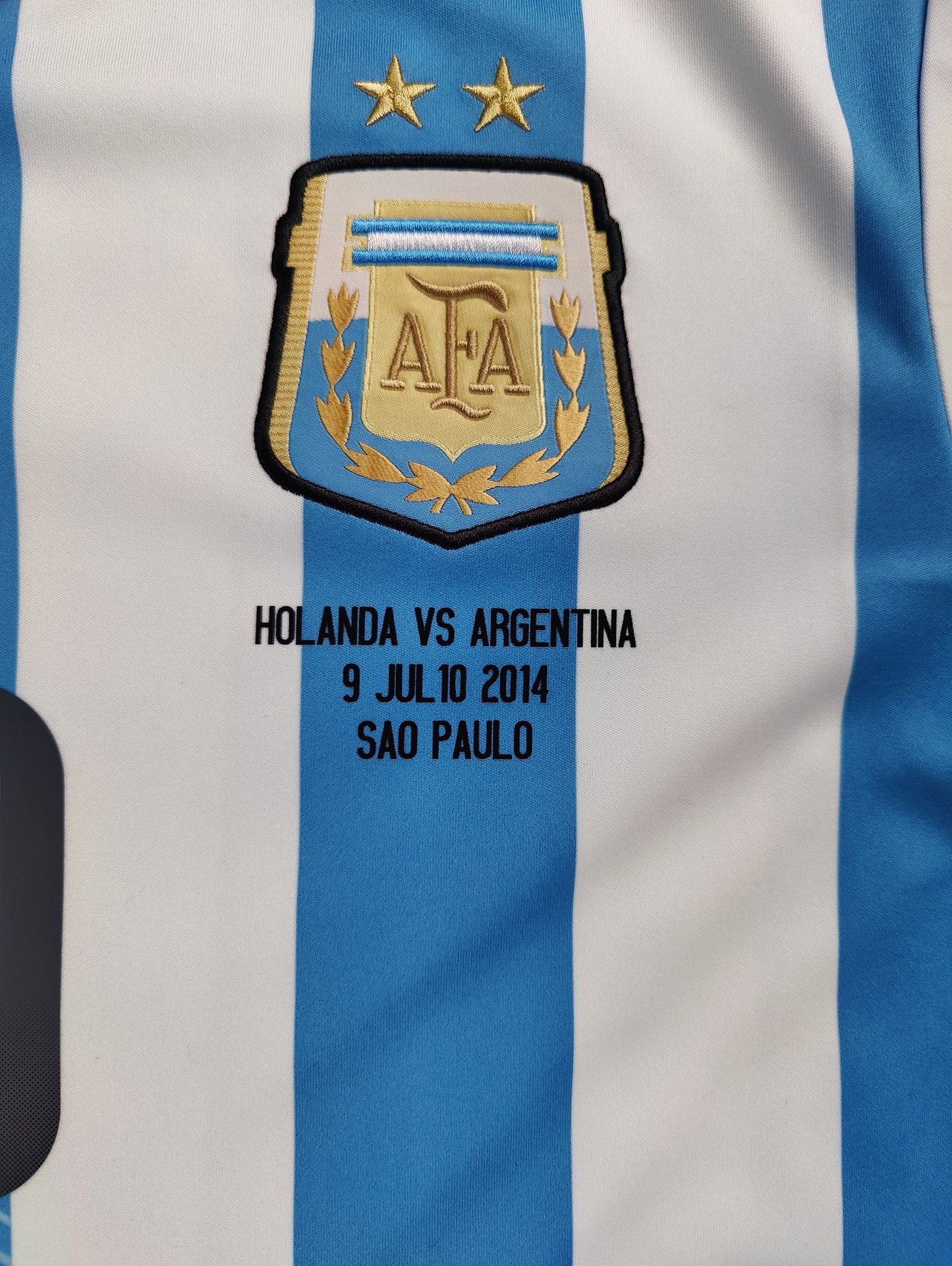 Lionel Messi Str. L Argentina vs Holland – 9. juli 2014 Hjemmebanetrøje (VM 2014)