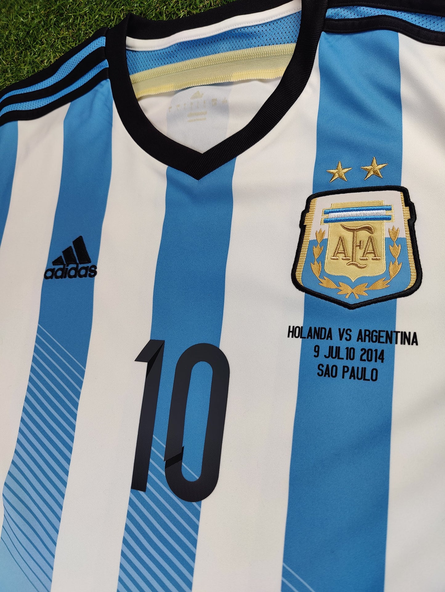Lionel Messi Str. L Argentina vs Holland – 9. juli 2014 Hjemmebanetrøje (VM 2014)