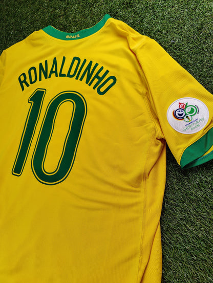 Ronaldinho Str. XL Brasilien Hjemmebanetrøje (VM 2006)