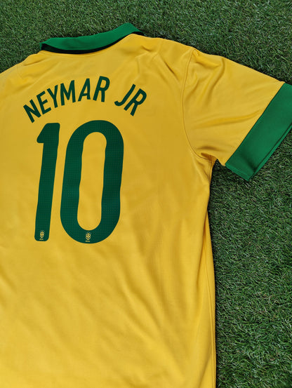Neymar Jr. Str. L Brasilien Hjemmebanetrøje (2013)