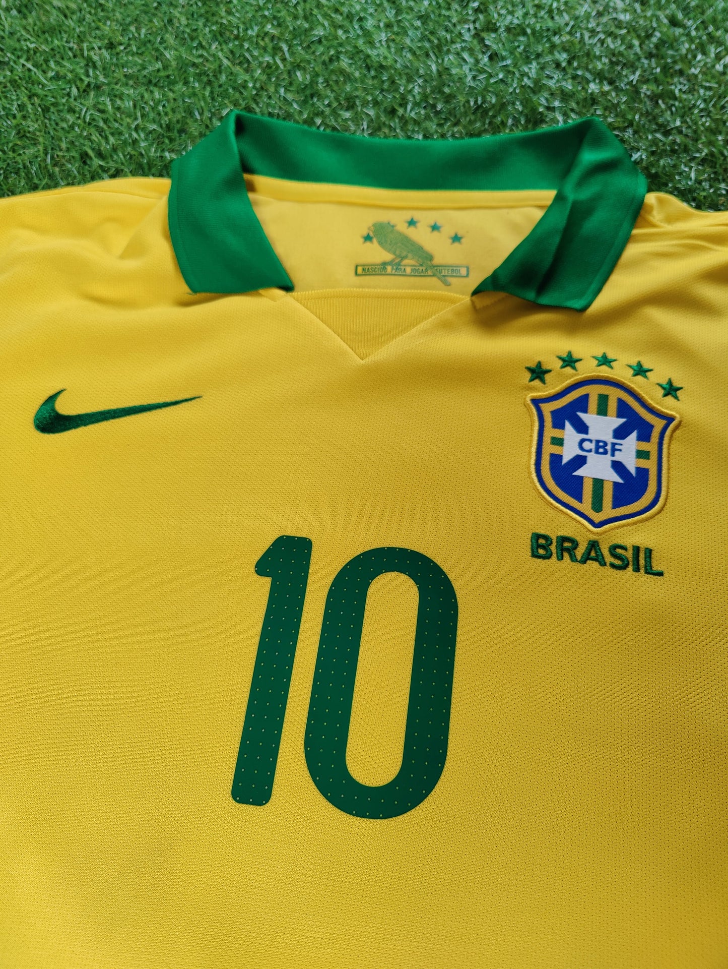 Neymar Jr. Str. L Brasilien Hjemmebanetrøje (2013)