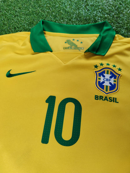 Neymar Jr. Str. L Brasilien Hjemmebanetrøje (2013)