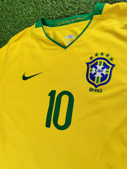 Ronaldinho Str. L Brasilien Hjemmebanetrøje (2008)