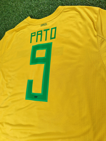 Alexandre Pato Str. XL Brasilien Hjemmebanetrøje (2012)