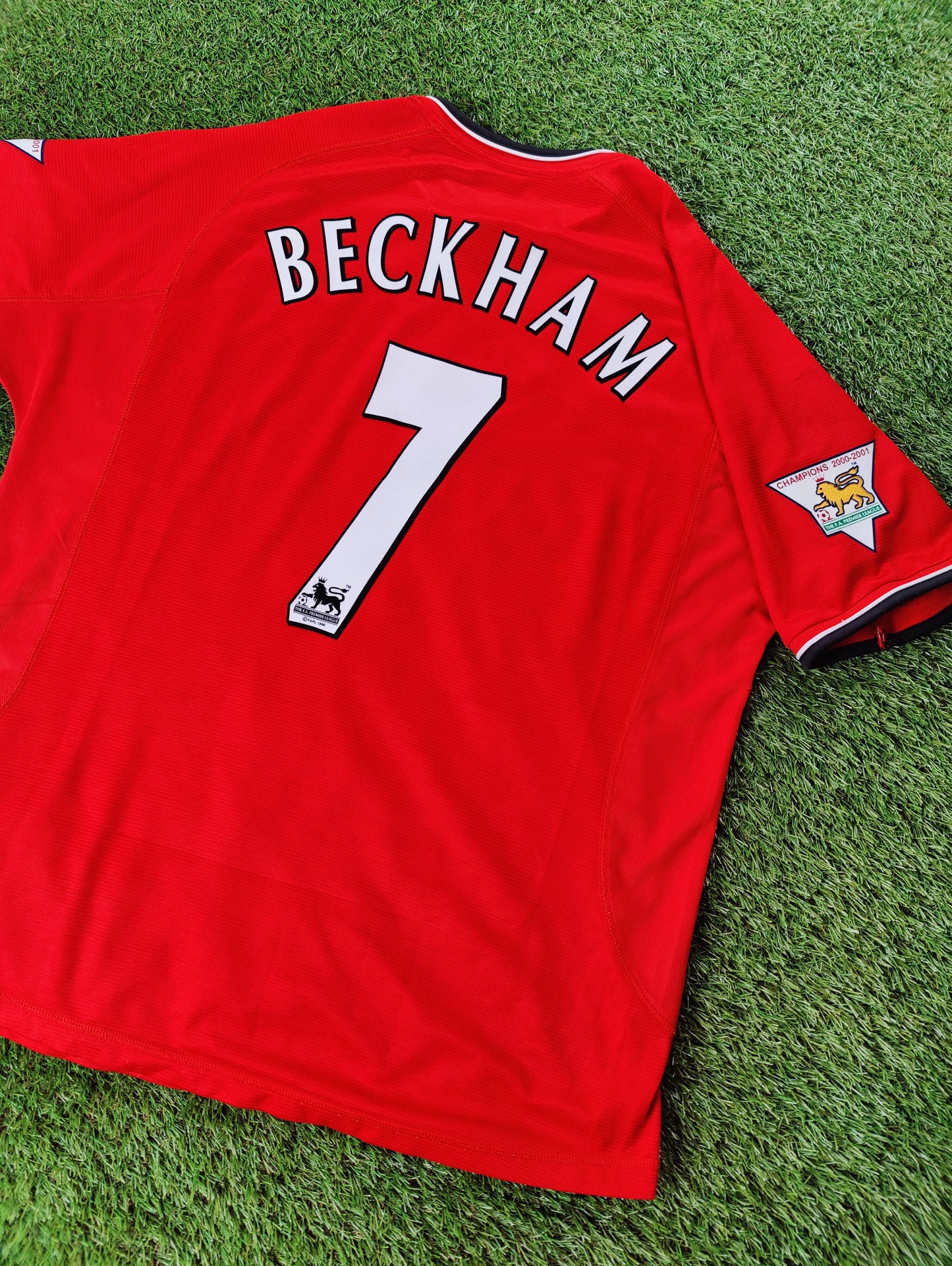 David Beckham Str. XL Manchester United Hjemmebanetrøje (2001/02)