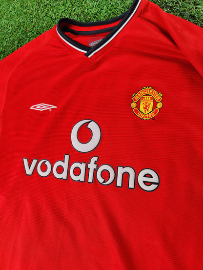David Beckham Str. XL Manchester United Hjemmebanetrøje (2001/02)