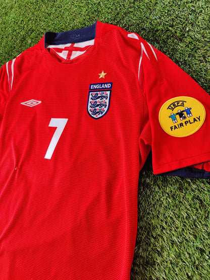 David Beckham Str. M England Udebanetrøje (Euro 2004)