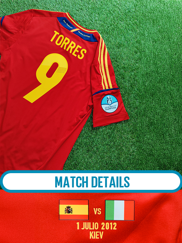 Fernando Torres Str. Medium (M) Spanien Hjemmebanetrøje – (Euro 2012)