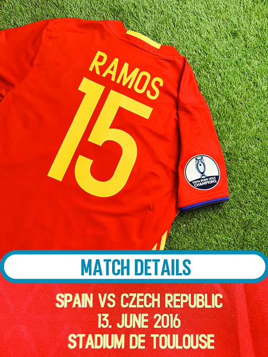 Sergio Ramos Str. L Spanien vs Tjekkiet – 13. juni 2016 – (Euro 2016)