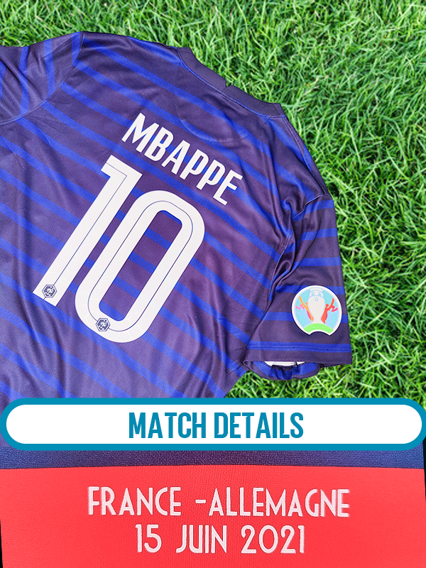 Kylian Mbappé Str. XL Frankrig Hjemmebanetrøje – (Euro 2020)