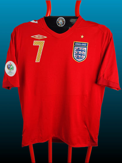 David Beckham Str. L England Udebanetrøje – (VM 2006)