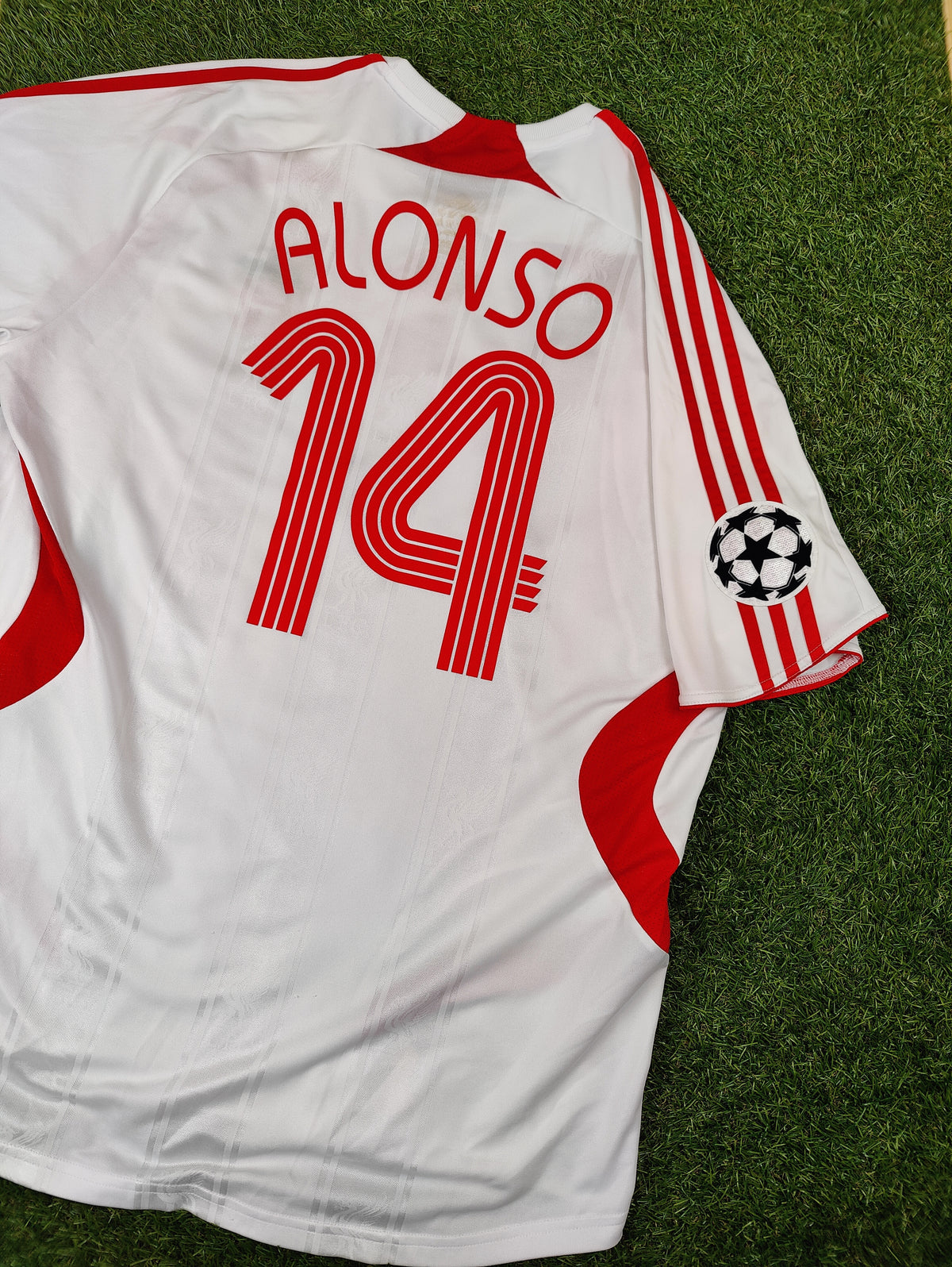 Xabi Alonso Str. XL Liverpool Udebanetrøje (2007-08)
