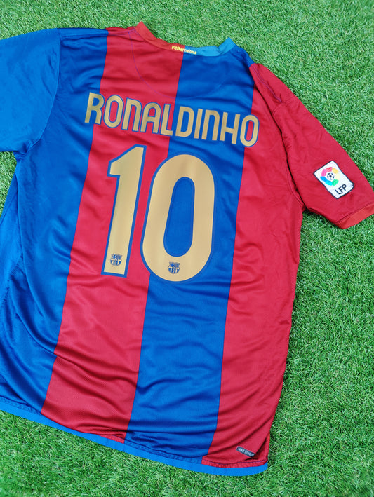 Ronaldinho Str. M FC Barcelona Hjemmebanetrøje (2006-07)