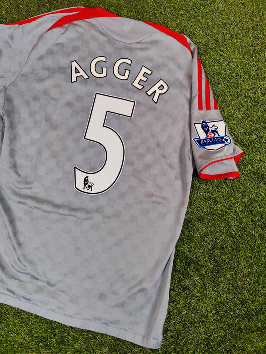 Daniel Agger Str. M Liverpool Udebanetrøje (2008-09)