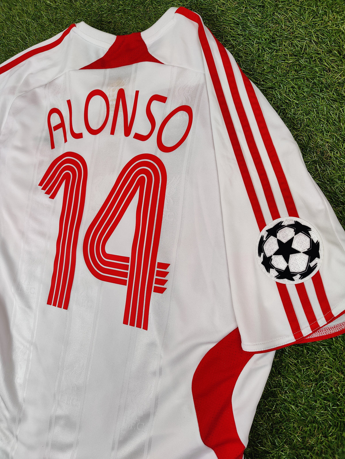 Xabi Alonso Str. XL Liverpool Udebanetrøje (2007-08)