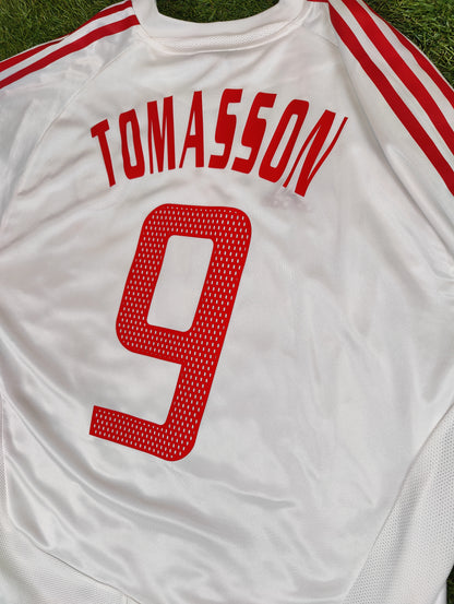 Jon Dahl Tomasson Str. XL Danmark Udebanetrøje (2004-2006)