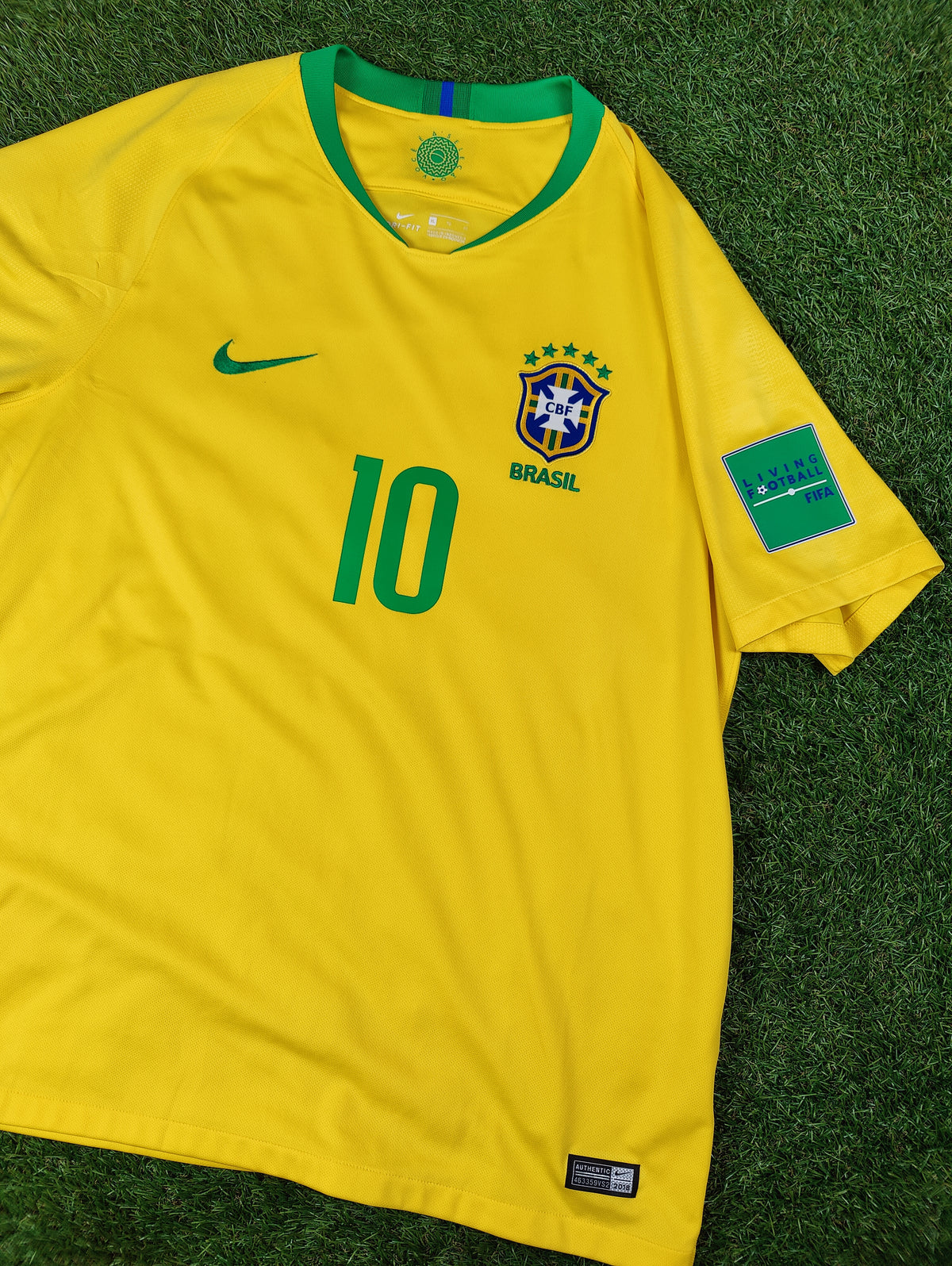 Neymar Str. XL Brasilien Hjemmebanetrøje (2018)