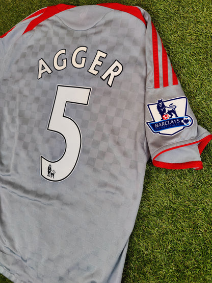 Daniel Agger Str. M Liverpool Udebanetrøje (2008-09)